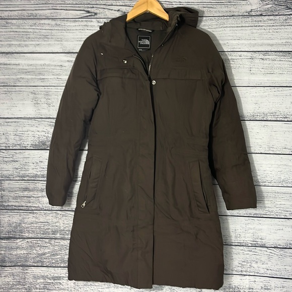 THE NORTH FACE-Arctic Parka Chocolate/Brown Hooded Coat - Picture 1 of 9